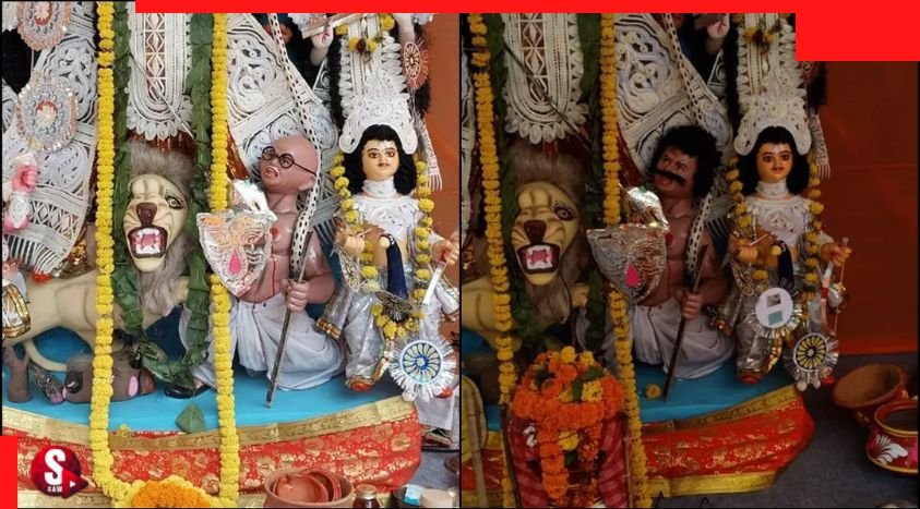 மகிஷாசுரனுக்கு பதிலாக காந்தி சிலை.. மேற்குவங்கத்தில் இந்து மகாசபை அக்கப்போர்!!