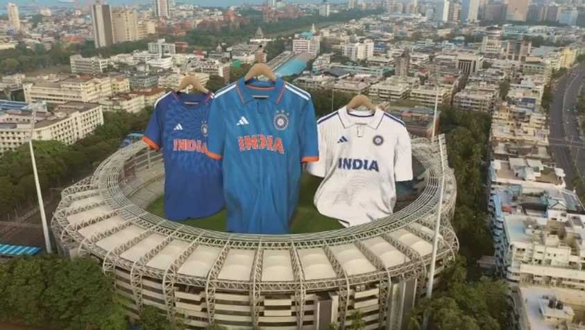 இந்திய அணியின் புது ஜெர்சியை அறிமுகம் செய்த Adidas | Adidas unveils Team India’s new Jersey