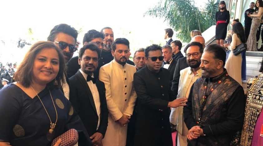 Kamal Haasan at Cannes 2022 கெத்து என்ட்ரி கொடுத்த கமல்ஹாசன்! வைரலாகும் புகைப்படங்கள்