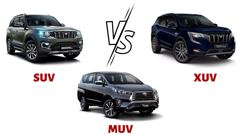 SUV, MUV மற்றும் XUV கார்களுக்கு இடையே உள்ள வித்தியாசம் என்ன? | Difference Between SUV vs MUV vs XUV